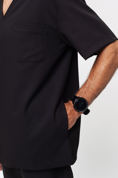 Men's Sunrise Uniforms Premium scrubs set (Dose top, Select trousers) black-6