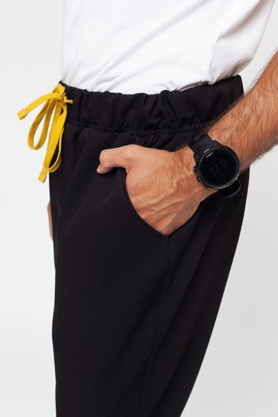 Men's Sunrise Uniforms Premium scrubs set (Dose top, Select trousers) black-10