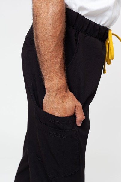 Men's Sunrise Uniforms Premium scrubs set (Dose top, Select trousers) black-11