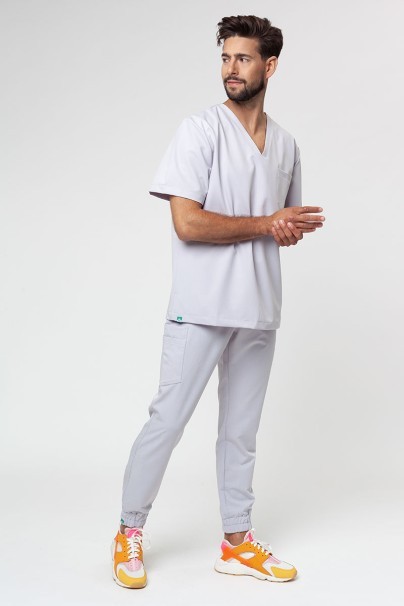 Men's Sunrise Uniforms Premium scrubs set (Dose top, Select trousers) quiet grey-2