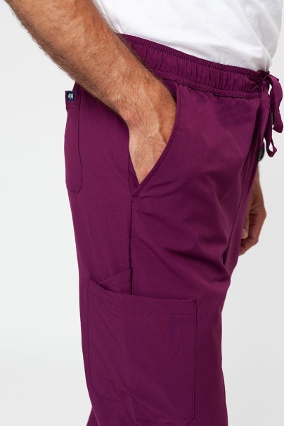 Men’s Adar Uniforms Slim Leg Cargo trousers wine-4