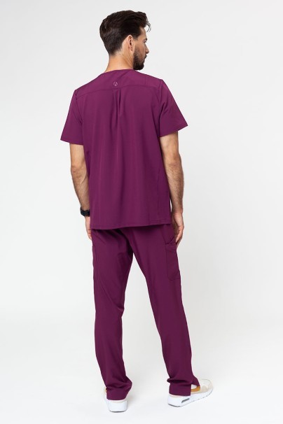 Men’s Adar Uniforms Cargo scrubs set (with Modern top) wine-2