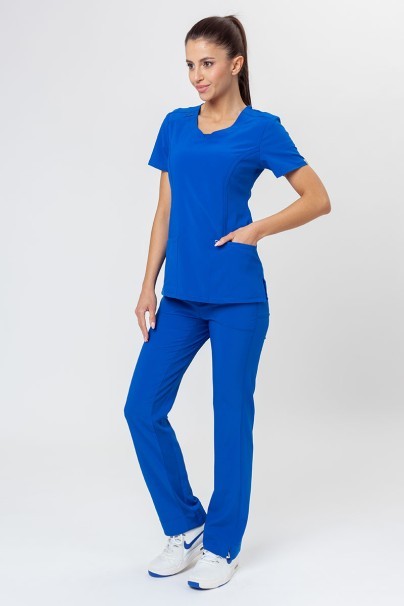 Women's Cherokee Infinity Round Neck scrub top royal blue-5