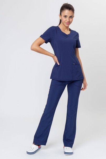 Women's Cherokee Infinity Round Neck scrub top navy-6