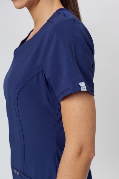 Women's Cherokee Infinity Round Neck scrub top navy-3