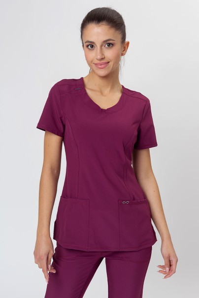 Women's Cherokee Infinity scrubs set wine-2