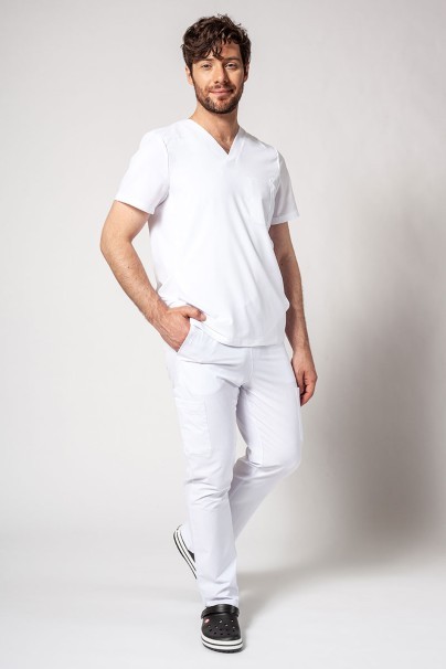 Men’s Adar Uniforms Slim Leg Cargo trousers white-6