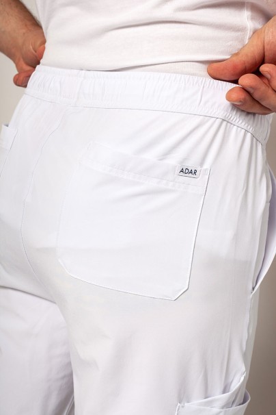 Men’s Adar Uniforms Cargo scrubs set (with Modern top) white-13