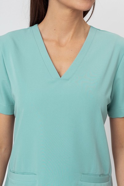 Women’s Sunrise Uniforms Premium Joy scrubs top aqua-2