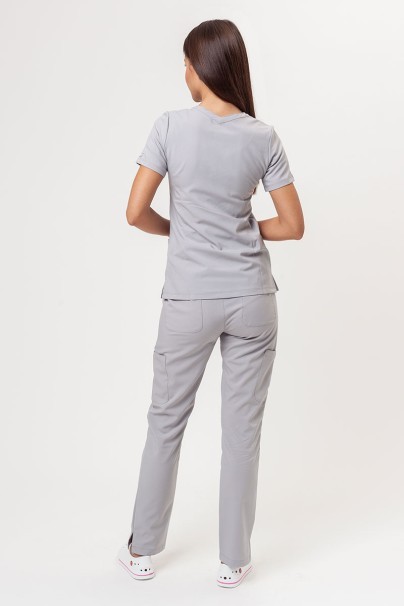 Women's Maevn Momentum scrubs set (Double V-neck top, 6-pocket trousers) quiet grey-2