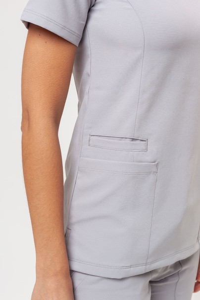 Women's Maevn Momentum scrubs set (Double V-neck top, 6-pocket trousers) quiet grey-6