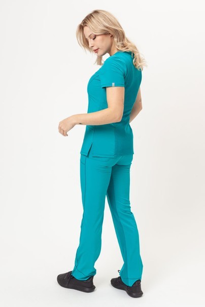 Women's Cherokee Infinity Slim Pull-on scrub trousers teal blue-6
