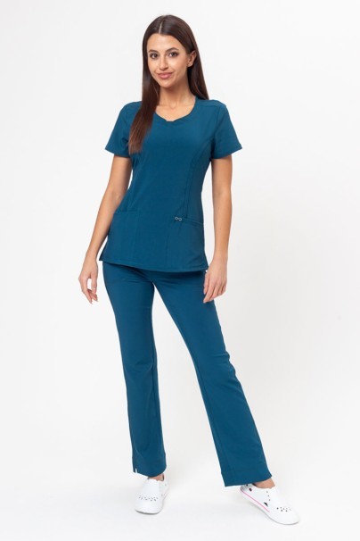Women's Cherokee Infinity Slim Pull-on scrub trousers caribbean blue-4