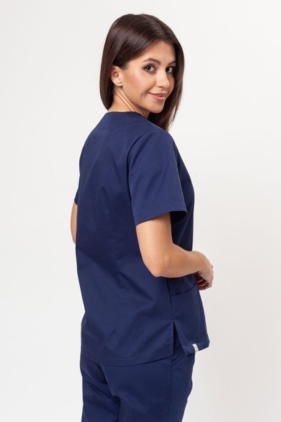 Women's Sunrise Uniforms Basic Light FRESH scrub top navy-2