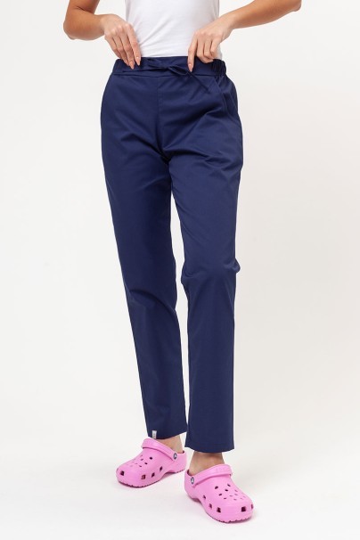 Women’s Sunrise Uniforms Basic Classic FRESH scrubs set (Light top, Regular trousers) navy-6
