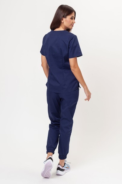 Women's Sunrise Uniforms Basic Jogger FRESH scrubs set (Light top, Easy trousers) true navy-2