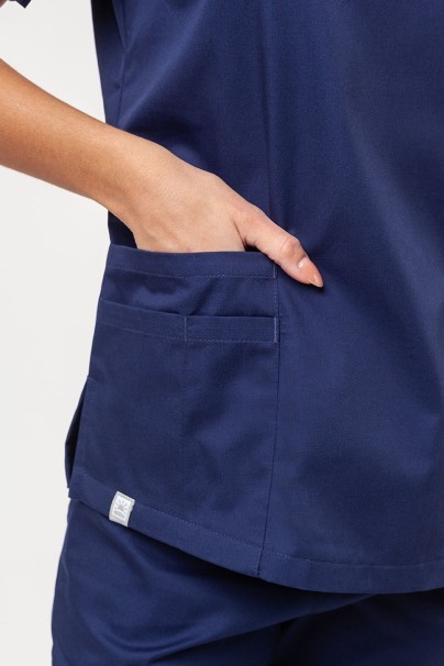 Women's Sunrise Uniforms Basic Jogger FRESH scrubs set (Light top, Easy trousers) navy-5