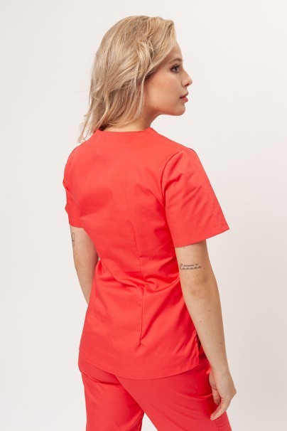 Women’s Sunrise Uniforms Basic Classic FRESH scrubs set (Light top, Regular trousers) coral-3