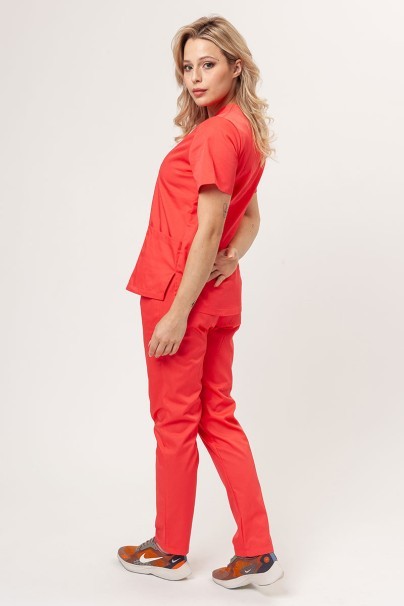 Women’s Sunrise Uniforms Basic Classic FRESH scrubs set (Light top, Regular trousers) coral-2