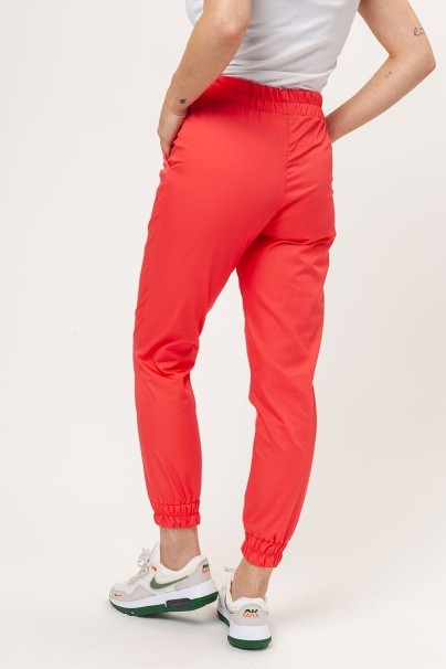 Women's Sunrise Uniforms Basic Jogger FRESH scrubs set (Light top, Easy trousers) coral-8