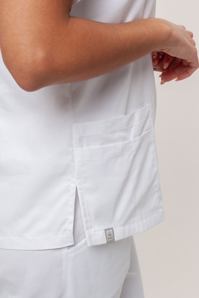 Women’s Sunrise Uniforms Basic Classic FRESH scrubs set (Light top, Regular trousers) white-4