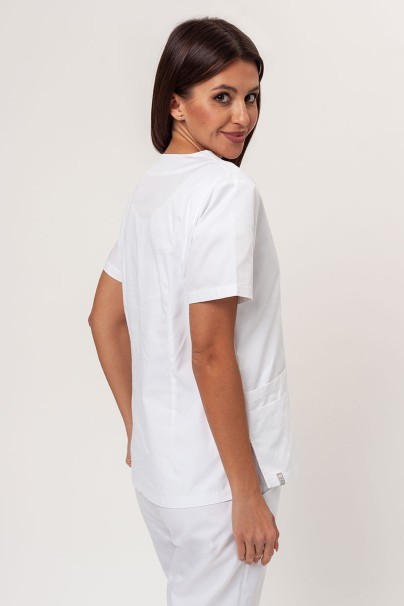 Women’s Sunrise Uniforms Basic Classic FRESH scrubs set (Light top, Regular trousers) white-3