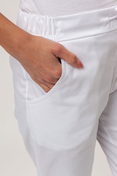 Women’s Sunrise Uniforms Basic Classic FRESH scrubs set (Light top, Regular trousers) white-8