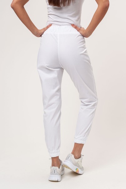 Women's Sunrise Uniforms Basic Jogger FRESH scrubs set (Light top, Easy trousers) white-7