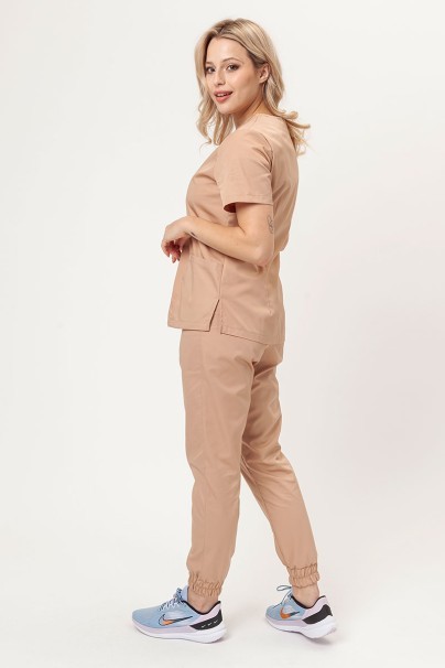 Women's Sunrise Uniforms Basic Jogger FRESH scrubs set (Light top, Easy trousers) khaki-2
