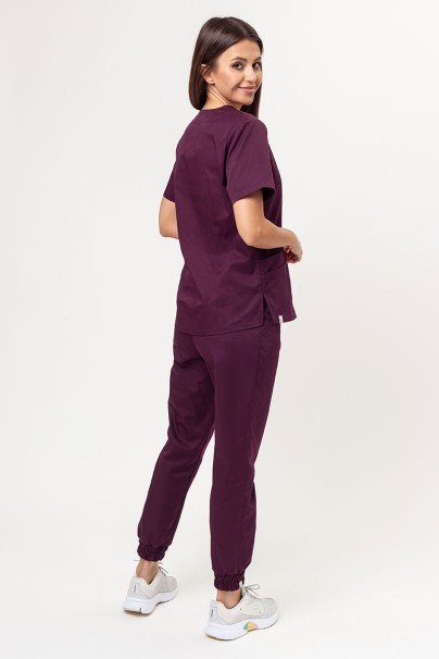 Women's Sunrise Uniforms Basic Light FRESH scrub top burgundy-8