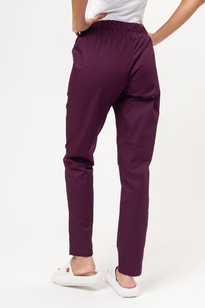 Women's Sunrise Uniforms Basic Regular FRESH scrub trousers burgundy-1