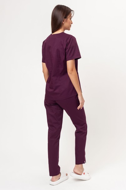 Women’s Sunrise Uniforms Basic Classic FRESH scrubs set (Light top, Regular trousers) burgundy-2