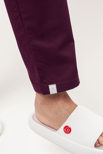 Women’s Sunrise Uniforms Basic Classic FRESH scrubs set (Light top, Regular trousers) burgundy-10