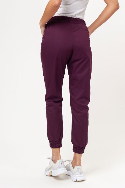 Women's Sunrise Uniforms Basic Jogger FRESH scrubs set (Light top, Easy trousers) burgundy-8
