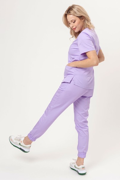 Women's Sunrise Uniforms Basic Jogger FRESH scrubs set (Light top, Easy trousers) lavender-2