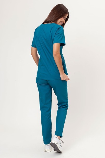 Women’s Sunrise Uniforms Basic Classic FRESH scrubs set (Light top, Regular trousers) caribbean blue-2