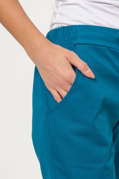 Women’s Sunrise Uniforms Basic Classic FRESH scrubs set (Light top, Regular trousers) caribbean blue-7