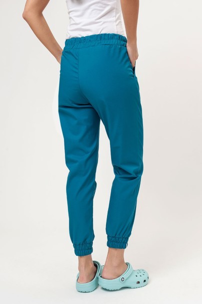 Women's Sunrise Uniforms Basic Jogger FRESH scrubs set (Light top, Easy trousers) caribben blue-7