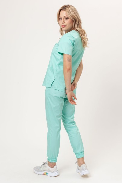 Women's Sunrise Uniforms Basic Jogger FRESH scrubs set (Light top, Easy trousers) mint-2