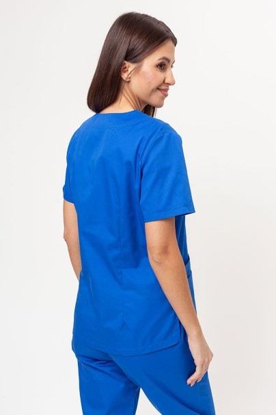 Women's Sunrise Uniforms Basic Light FRESH scrub top royal blue-2