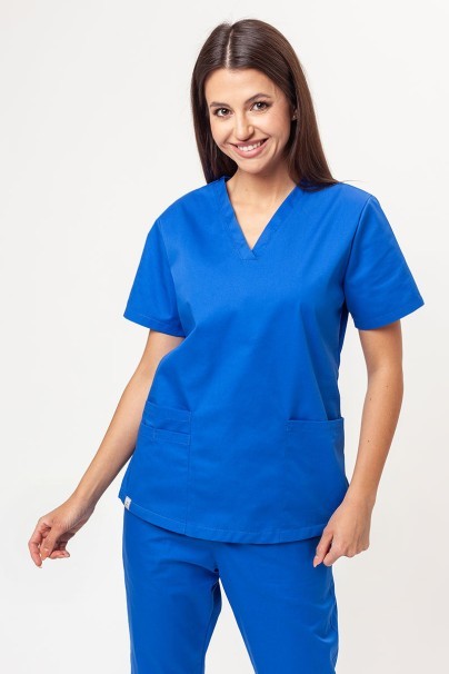 Women's Sunrise Uniforms Basic Jogger FRESH scrubs set (Light top, Easy trousers) royal blue-2
