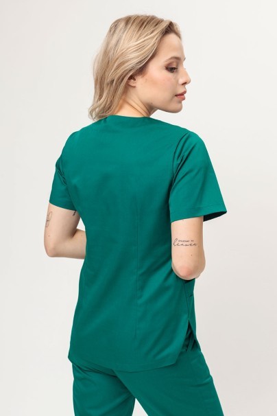 Women’s Sunrise Uniforms Basic Classic FRESH scrubs set (Light top, Regular trousers) hunter green-3