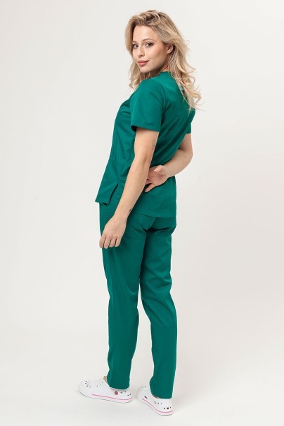 Women’s Sunrise Uniforms Basic Classic FRESH scrubs set (Light top, Regular trousers) hunter green-2