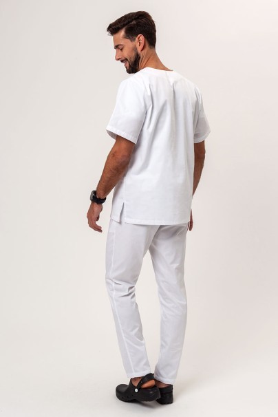 Men’s Sunrise Uniforms Basic Classic FRESH scrubs set (Standard top, Regular trousers) white-2