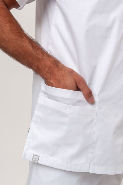 Men’s Sunrise Uniforms Basic Classic FRESH scrubs set (Standard top, Regular trousers) white-6