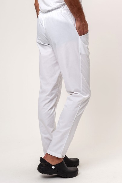 Men’s Sunrise Uniforms Basic Classic FRESH scrubs set (Standard top, Regular trousers) white-8