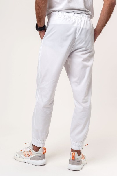 Men's Sunrise Uniforms Basic Jogger FRESH scrubs set (Light top, Easy trousers) white-8