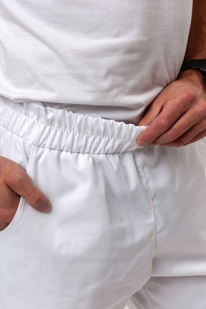 Men's Sunrise Uniforms Basic Jogger FRESH scrubs set (Light top, Easy trousers) white-10