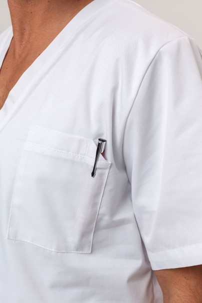 Men's Sunrise Uniforms Basic Jogger FRESH scrubs set (Light top, Easy trousers) white-5