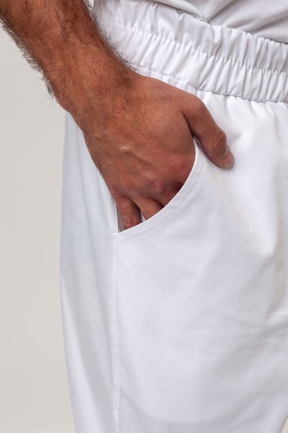 Men's Sunrise Uniforms Basic Jogger FRESH scrubs set (Light top, Easy trousers) white-9